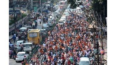 बिहार : वीआईपी की शोभा-यात्रा में शामिल हुए महागठबंधन के नेता