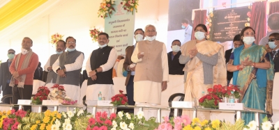नीतीश ने कमला नदी बराज का किया शिलान्यास, कहा, ‘बाढ़ से राहत, सिंचाई में भी उपयोगी’