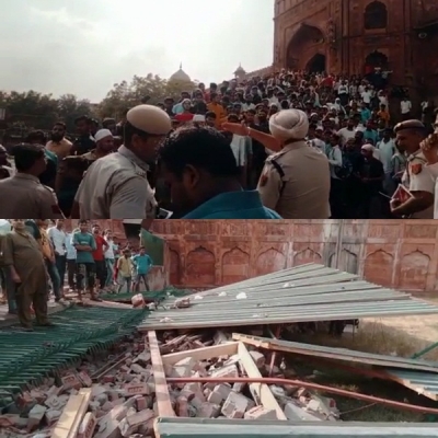 जामा मस्जिद में एमसीडी ने की गलत दीवार पर कार्रवाई, भड़के लोग, फिर बनेगी दीवार