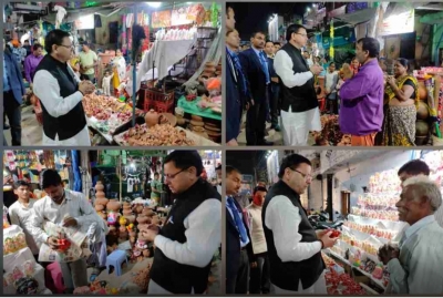 काफिला रोक मिट्टी के दीए खरीदने पहुंचे सीएम धामी