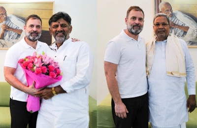 राहुल, खड़गे से मिलने के बाद शिवकुमार विधायकों व सुरजेवाला से मिले