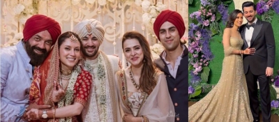 करण-दृशा के रिसेप्शन में प्रेम चोपड़ा, शॉटगन, आमिर, सलमान, जैकी पहुंचे