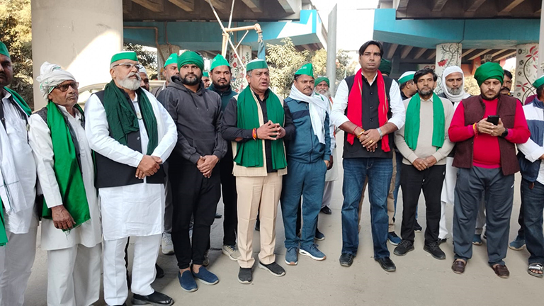 महापंचायत के लिए जुटने लगे किसान, लग गया है टेंट, सुरक्षा भी चाक चौबंद